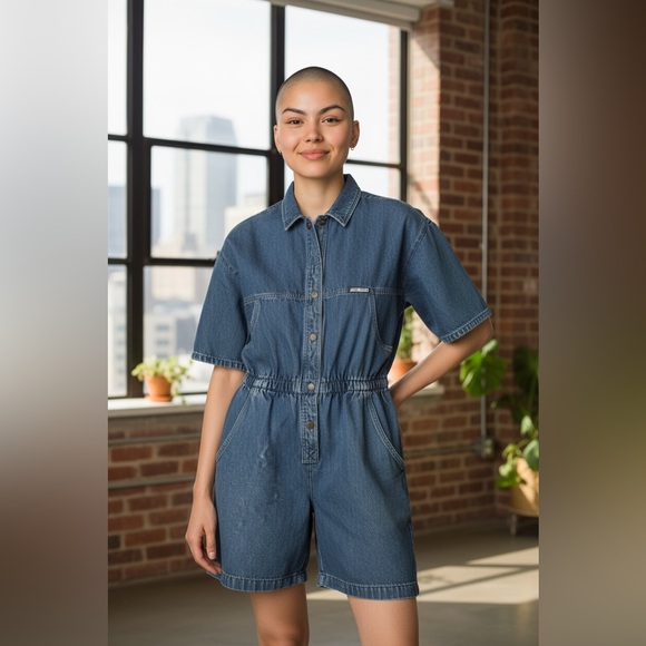 dreams Dresses & Skirts - Vintage‎ Dreams Denim Jumpsuit romper Jean Medium pockets!